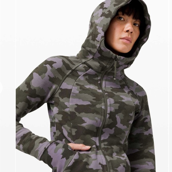 Lululemon Scuba Hoodie Light Cotton Fleece Hertiage 365 Camo Lavender Sz 2 - Picture 1 of 10